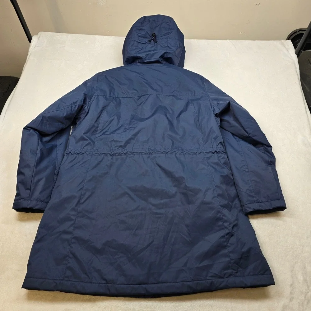 LL Bean Winter Warmer Jacket Womens 1X Plus Blue Insulated Parka Hooded‎